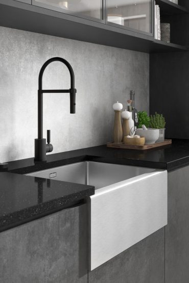 Black to black matt Kitchen taps