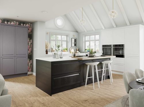 Faversham Kitchen -LochAnna Kitchens, is introducing the showstopping Faversham collection. The seamless design of this handleless kitchen perfectly marries traditional and modern themes to achieve a timeless finish.