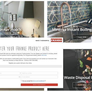 Franke updates website with product registration section