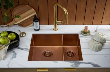 Kitchens Review Volta PVD sinks Brushed Black