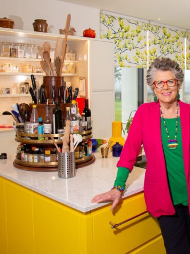 Omega Prue Leith Cooking show kitchen